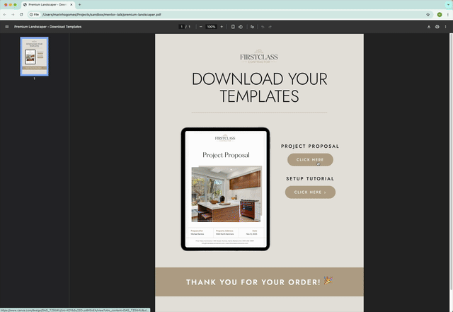Step 1: Open the template